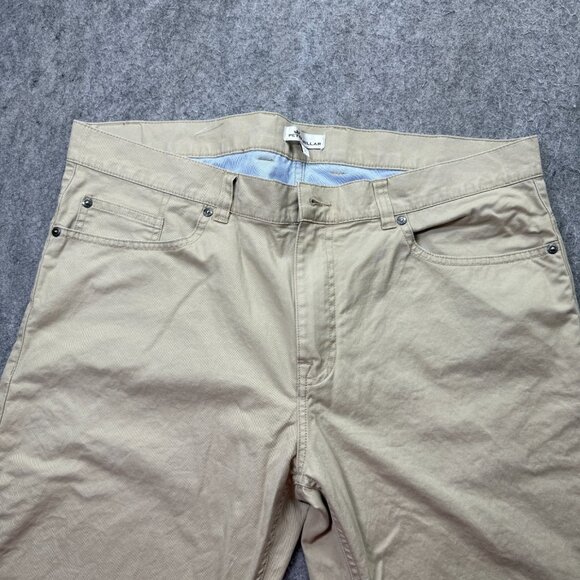 Peter Millar 5-Pocket Pants Men 38 x 28 Beige Khaki Stretch Soft Touch Pima - Picture 4 of 16